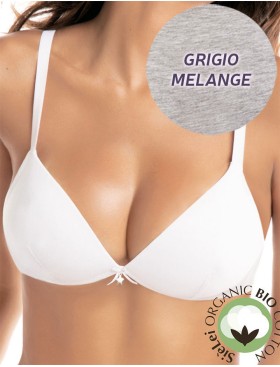 Хлопковый бескостный бюстгальтер Sielei NATURAL COTTON 1458 grigio melange, Цвет: grigio melange, Размеры: 75B