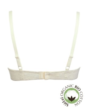 Хлопковый бескостный бюстгальтер Sielei NATURAL COTTON 1458 ecru melange, Цвет: ecru melange, Размеры: 75B, изображение 4