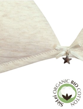 Хлопковый бескостный бюстгальтер Sielei NATURAL COTTON 1458 ecru melange, Цвет: ecru melange, Размеры: 75B, изображение 2