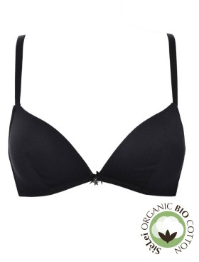 Хлопковый бескостный бюстгальтер Sielei NATURAL COTTON 1458 nero, Цвет: nero (черный), Размеры: 75B, изображение 2