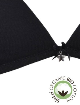 Хлопковый бескостный бюстгальтер Sielei NATURAL COTTON 1458 nero, Цвет: nero (черный), Размеры: 75B, изображение 4