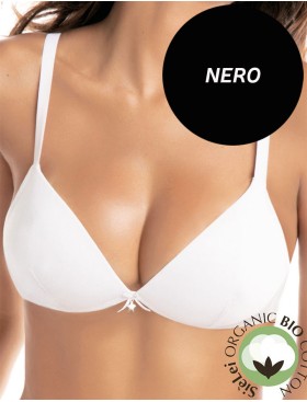 Хлопковый бескостный бюстгальтер Sielei NATURAL COTTON 1458 nero, Цвет: nero (черный), Размеры: 75B