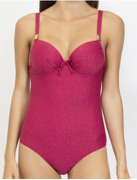 Слитный купальник с формованной чашкой Sielei LX50 sangria, Цвет: sangria (сангрия), Размеры: 75C