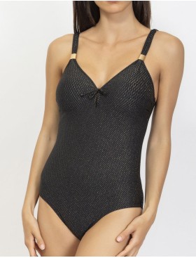 Черный купальник с формованной чашкой Sielei LX58 nero, Цвет: nero (черный), Размеры: 75B