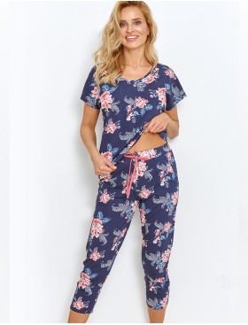 Женская пижама с цветочным принтом Taro ELLIE 2881, Цвет: синий, Размеры: S