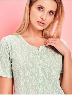 Ночная сорочка с коротким рукавом Taro GLORIA 2956, Цвет: зеленый, Размеры: M, изображение 3