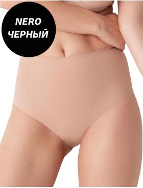 Высокие трусы слипы с утяжкой Cotonella 8618 INVISIBLE nero, Цвет: nero (черный), Размеры: S