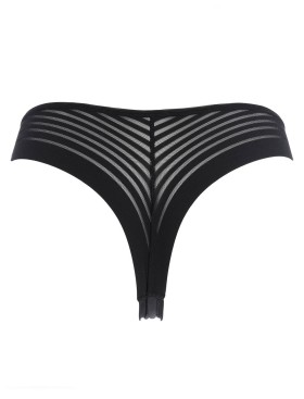 Трусы бразилиана из микрофибры и тюля Cotonella ADB24 ETERIA nero, Цвет: nero (черный), Размеры: XL, изображение 4