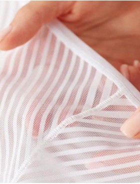 Трусы слип-миди из микрофибры и тюля Cotonella ADB26 ETERIA bianco, Цвет: bianco (белый), Размеры: 2XL, изображение 3