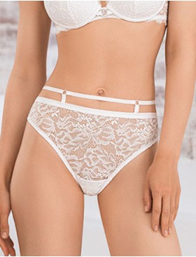 Кружевные трусики бразилиана Mioocchi MATILDA 8200 bianco, Цвет: bianco (белый), Размеры: S