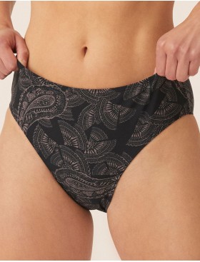 Плавки женские миди Naturana 78039 MONTEROSSO AL MARE черно-коричневый, Цвет: черно-коричневый, Размеры: L