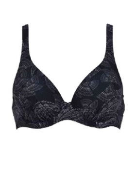 Бюстгальтер купальный Naturana 77078 MONTEROSSO AL MARE черно-коричневый, Цвет: черно-коричневый, Размеры: 70E, изображение 4