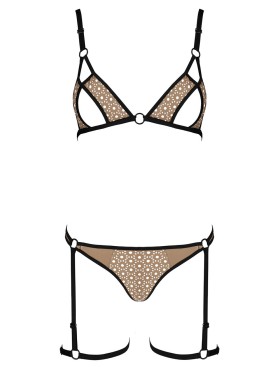 Эротический комплект Passion GABI SET, Цвет: бежевый, Размеры: L/XL, изображение 3