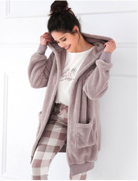 Кардигин с капюшоном Sensis COFFEE, Цвет: розовый, Размеры: S/M, изображение 2