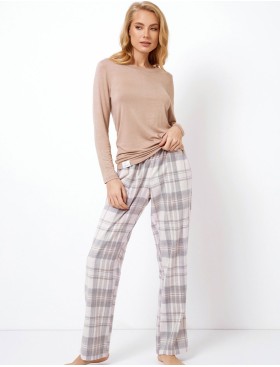 Женская пижама с брюками Aruelle ADRIANE, Цвет: серый/бежевый, Размеры: XS, изображение 2