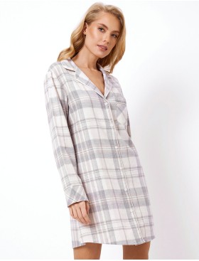 Фланелевая сорочка-рубашка Aruelle AVERY, Цвет: серый/бежевый, Размеры: S