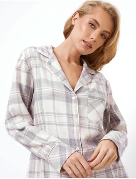 Фланелевая сорочка-рубашка Aruelle AVERY, Цвет: серый/бежевый, Размеры: S, изображение 3