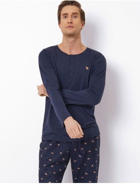 Темно-синяя мужская пижама Aruelle BEN, Цвет: темно-синий, Размеры: 2XL