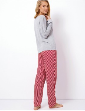 Вискозная пижама с брюками Aruelle CAMY, Цвет: красный/серый, Размеры: M, изображение 3