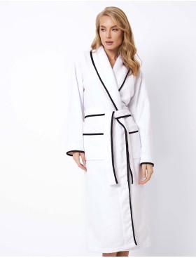 Халат с запахом Aruelle DANIELA, Цвет: белый/черный, Размеры: S, изображение 2