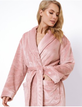 Плюшевый женский халат Aruelle EVA ROSE PINK, Цвет: светло-розовый, Размеры: L