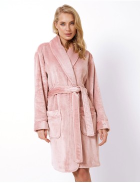 Плюшевый женский халат Aruelle EVA ROSE PINK, Цвет: светло-розовый, Размеры: L, изображение 2
