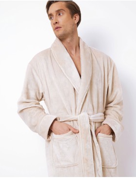 Теплый мужской халат Aruelle HENRY CREME, Цвет: кремовый, Размеры: XL