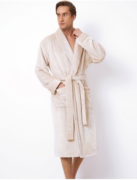 Теплый мужской халат Aruelle HENRY CREME, Цвет: кремовый, Размеры: XL, изображение 2