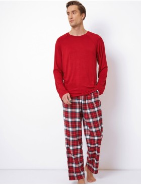 Пижама мужская со штанами Aruelle MAX, Цвет: красный/белый, Размеры: M, изображение 2
