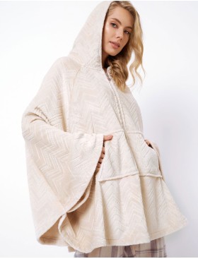 Женское пончо с капюшоном Aruelle ZAHRA SWEATER, Цвет: бежевый, Размеры: S
