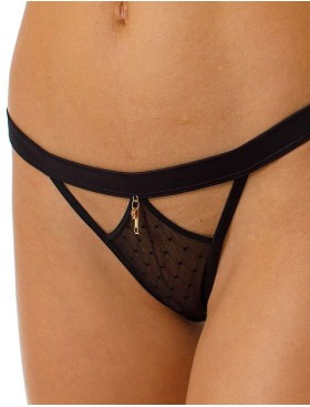 Трусы стринги Coquette Revue METALLIQUE 67126, Цвет: черный, Размеры: 2XL