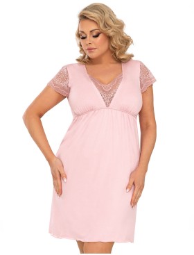 Ночная сорочка из вискозы Donna CELINE PLUS nightdress, Цвет: пудровый, Размеры: 5XL