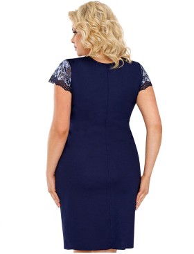 Ночная сорочка с короткими рукавами Donna DEBORAH PLUS nightdress, Цвет: темно-синий, Размеры: 5XL, изображение 2