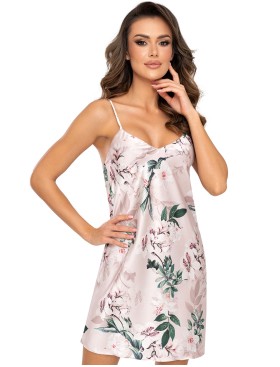 Короткая сорочка на тонких бретелях Donna NELLY nightdress, Цвет: розовый, Размеры: M