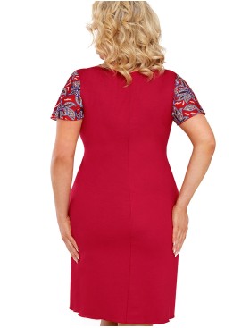 Сорочка с короткими рукавами Donna RITA PLUS nightdress, Цвет: бордовый, Размеры: 5XL, изображение 2