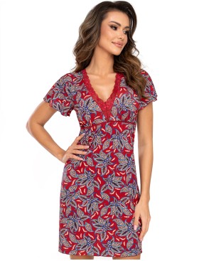 Сорочка с короткими рукавами Donna RITA nightdress, Цвет: бордовый, Размеры: S