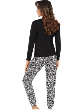 Женская пижама Donna ZEBRA pyjamas, Цвет: черно-белый, Размеры: S, изображение 3