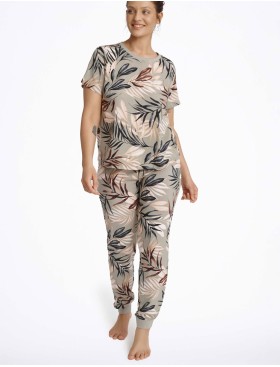 Пижама из вискозы Esotiq LETO 40601, Цвет: серо-зеленый, Размеры: S