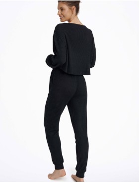 Комплект женский в рубчик Esotiq CLYTIA 40253 черный, Цвет: черный, Размеры: M, изображение 2