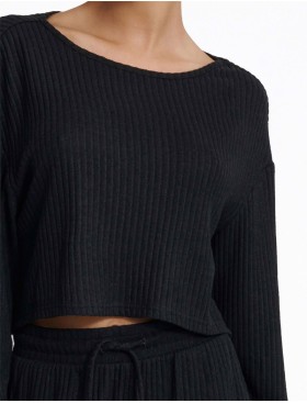 Комплект женский в рубчик Esotiq CLYTIA 40253 черный, Цвет: черный, Размеры: M, изображение 5