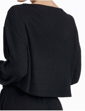 Комплект женский в рубчик Esotiq CLYTIA 40253 черный, Цвет: черный, Размеры: M, изображение 6