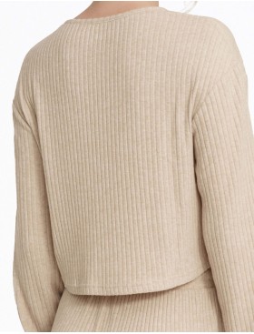 Комплект женский в рубчик Esotiq CLYTIA 40253 бежевый, Цвет: бежевый, Размеры: L, изображение 5