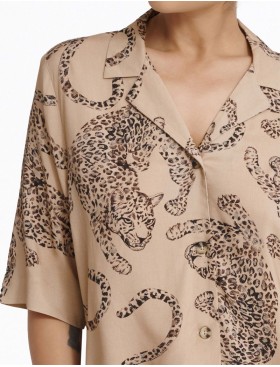 Пижама со штанами из вискозы Esotiq LOVABLE 40626, Цвет: бежевый, Размеры: M, изображение 3