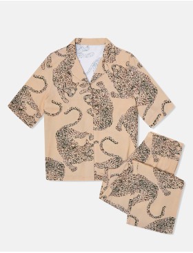 Пижама со штанами из вискозы Esotiq LOVABLE 40626, Цвет: бежевый, Размеры: M, изображение 5