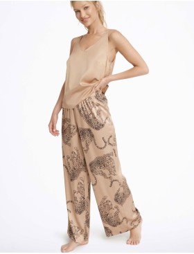 Пижама со штанами атлас Esotiq LOVABLE 41132, Цвет: бежевый, Размеры: M