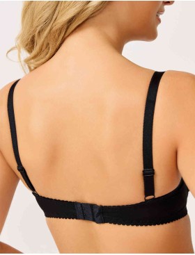 Кружевной мягкий бюстгальтер балконет Lina A 3069 черный, Цвет: черный, Размеры: 75B, изображение 2
