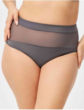 Трусы слипы миди Lina A 4917 черный жемчуг, Цвет: черный жемчуг, Размеры: M