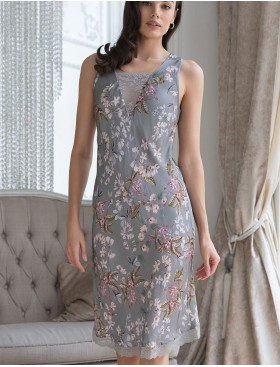 Шелковая сорочка с принтом Mia-Amore AMELY 5044 серый, Цвет: серый, Размеры: L, изображение 5