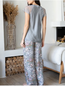 Комплект топ с широкими брюками Mia-Amore AMELY 5046 серый, Цвет: серый, Размеры: M, изображение 2