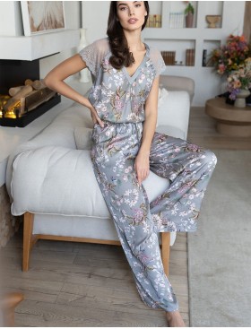 Комплект топ с широкими брюками Mia-Amore AMELY 5046 серый, Цвет: серый, Размеры: M, изображение 3